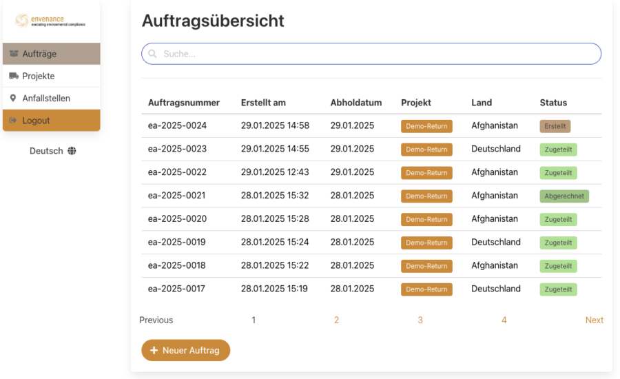envenance Gmbh: symfony envialon Portal